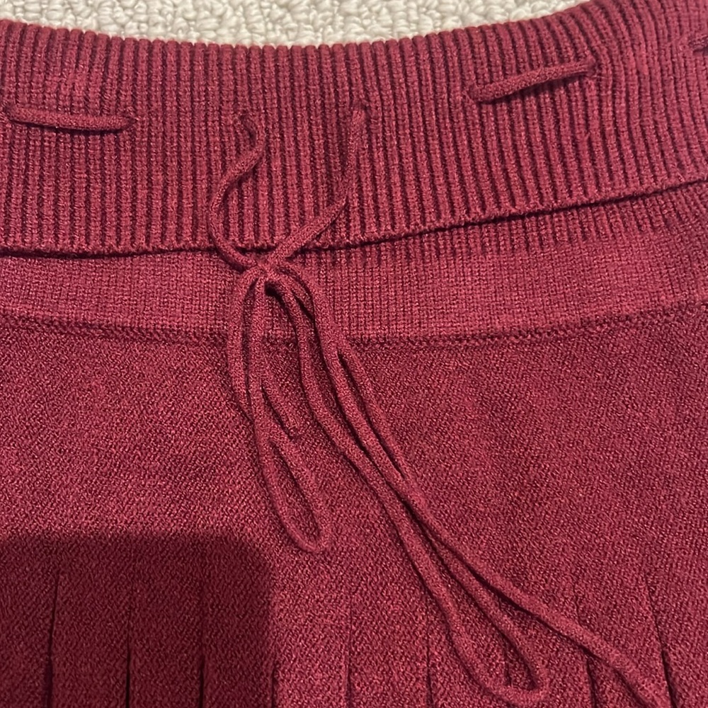 Charlotte Russe Deep Red A-Line Skirt - Picture 5 of 7